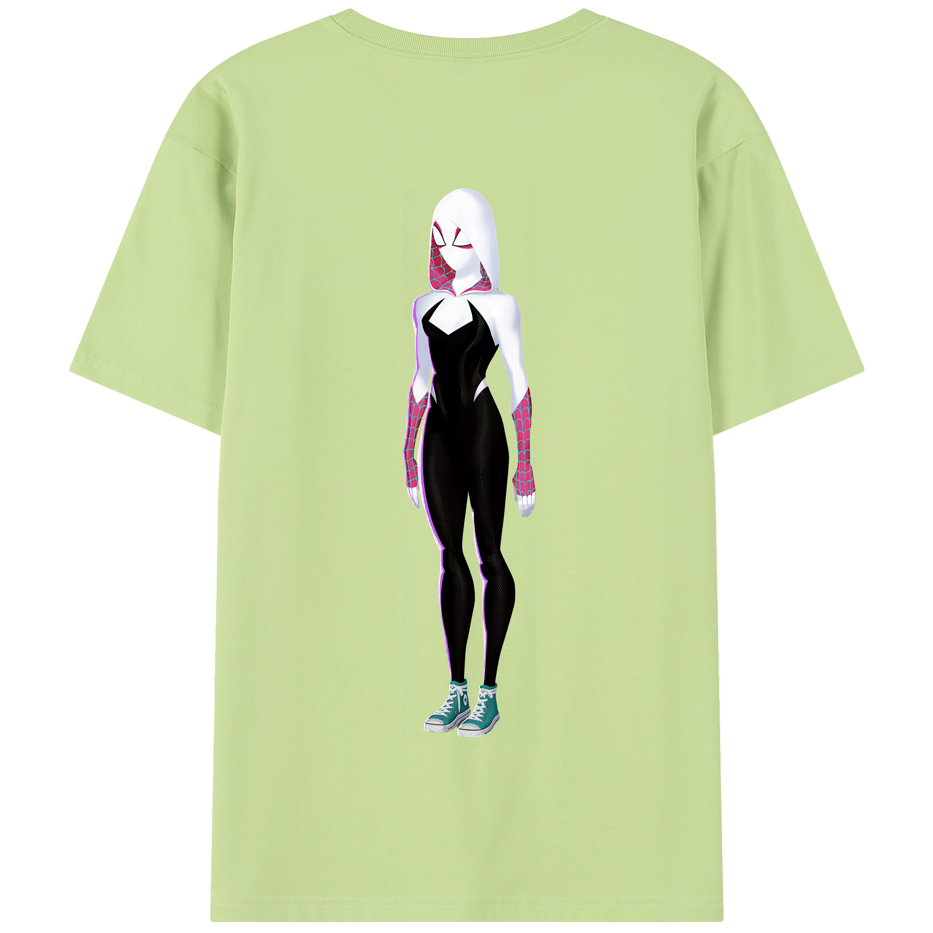 （画像用） Spider Man スパイダーマン 綿100％半袖Tシャツ（背面プリント）